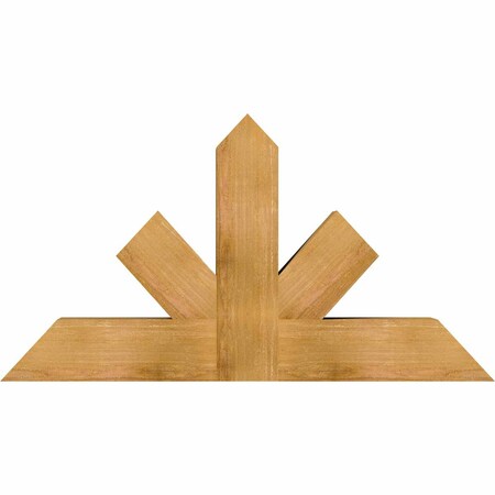 Ekena Millwork Saratoga Rough Sawn Timber Gable Bracket, Western Red Cedar, 48"W x 26"H x 6"D x 6"F, 13/12 Pitch GBW048X26X0606SAR00RWR